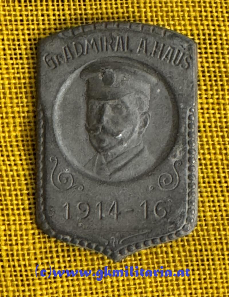 k.u.k. Kappenabzeichen Großadmiral Haus 1914-16!