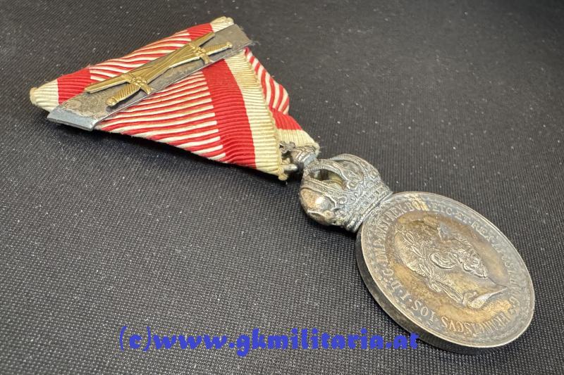 k.u.k. Silberne Militärverdienstmedaille Kaiser Franz Joseph I. mit Wiederholungsspange - TOP!