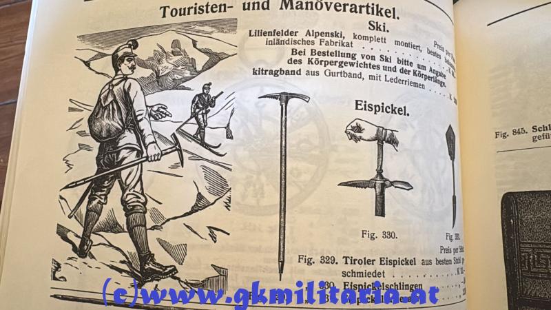 k.u.k. Eispickel (Gehstock) für Offiziere mit Widmung!!