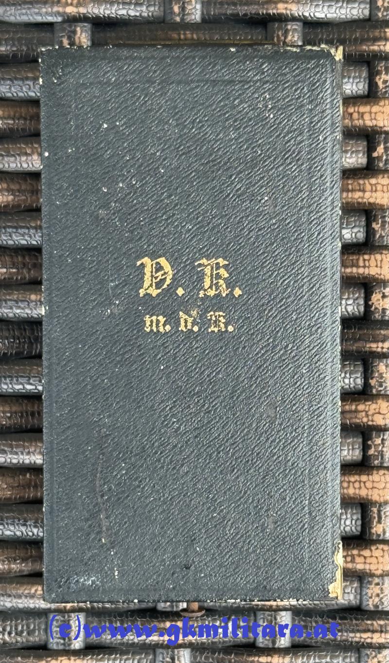 k.u.k. Etui Goldenes Verdienstkreuz m. Krone - Bergmann, Wien!