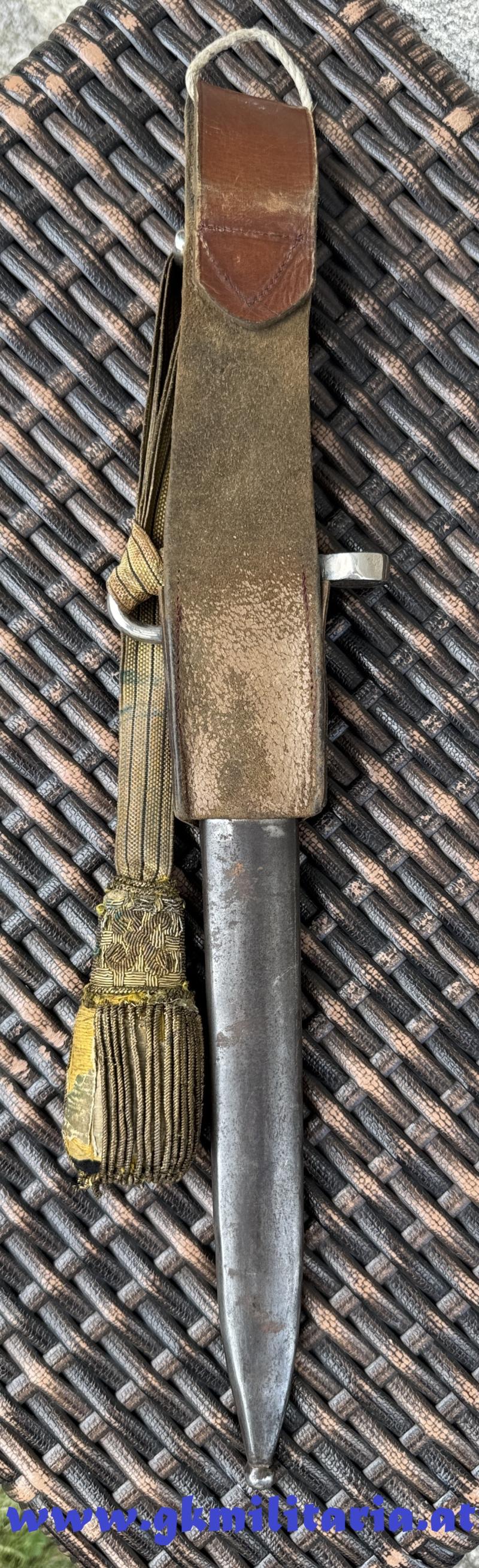 k.u.k. Bajonett M95 Offiziere mit Portepee Kaiser Karl I. aus dem Nachlass Leopold FIALA Schützenregiment Nr.21!!