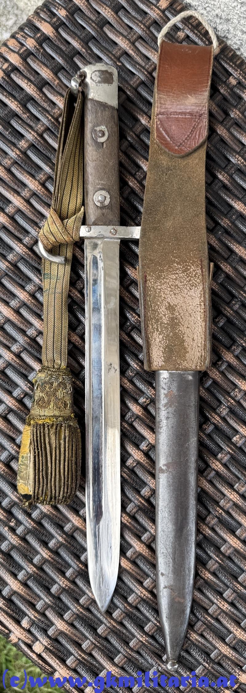 k.u.k. Bajonett M95 Offiziere mit Portepee Kaiser Karl I. aus dem Nachlass Leopold FIALA Schützenregiment Nr.21!!