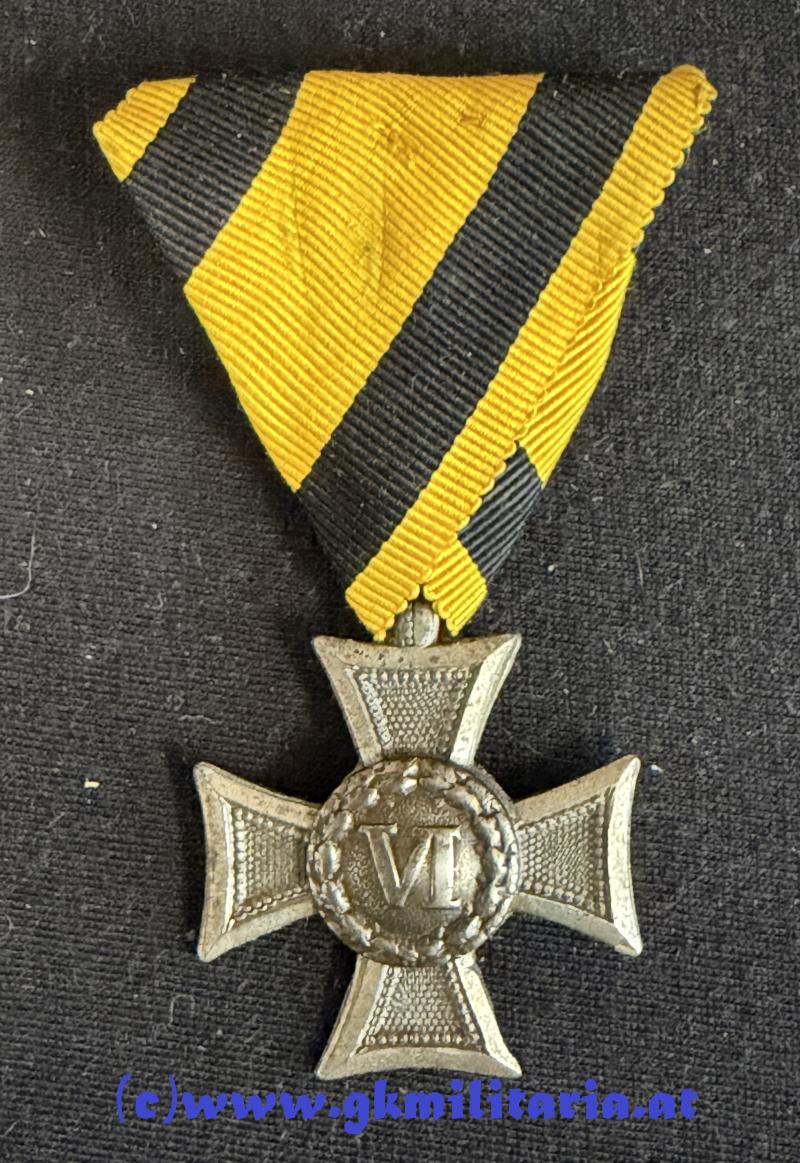 k.u.k. Militärdienstzeichen Mannschaft/Uoffz. VI Jahre!  - Variante!