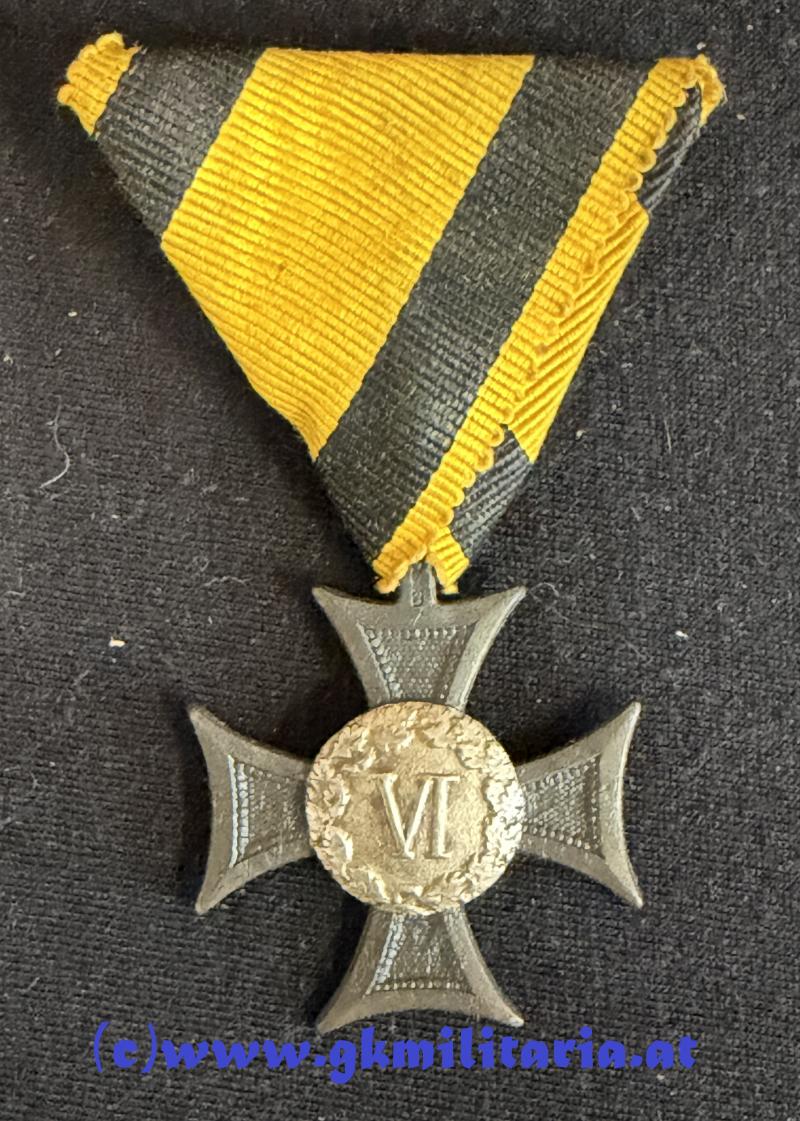 k.u.k. Militärdienstzeichen Mannschaft/Uoffz. VI Jahre! - Variante!