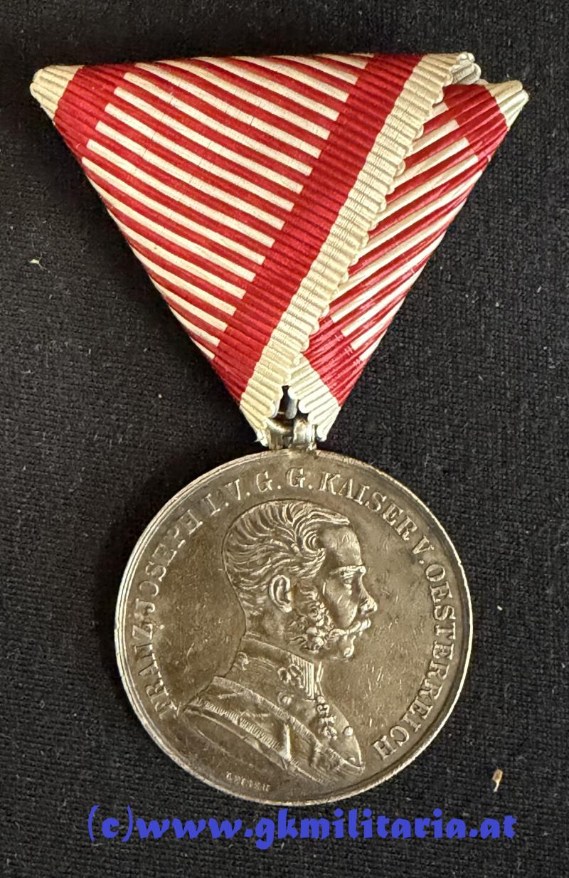 k.u.k. Silberne Tapferkeitsmedaille 1. Klasse Kaiser Franz Joseph I. !! - Silber!!