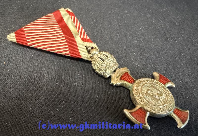 k.u.k. Silbernes Verdienstkreuz mit Krone - Variante Sternpunze!!