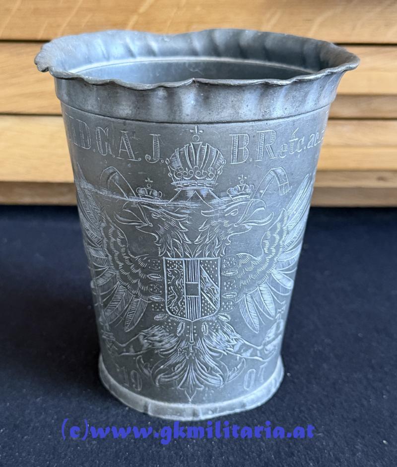 k.u.k. Fußwaschungsbecher Kaiser Franz Joseph I. - 1907!!
