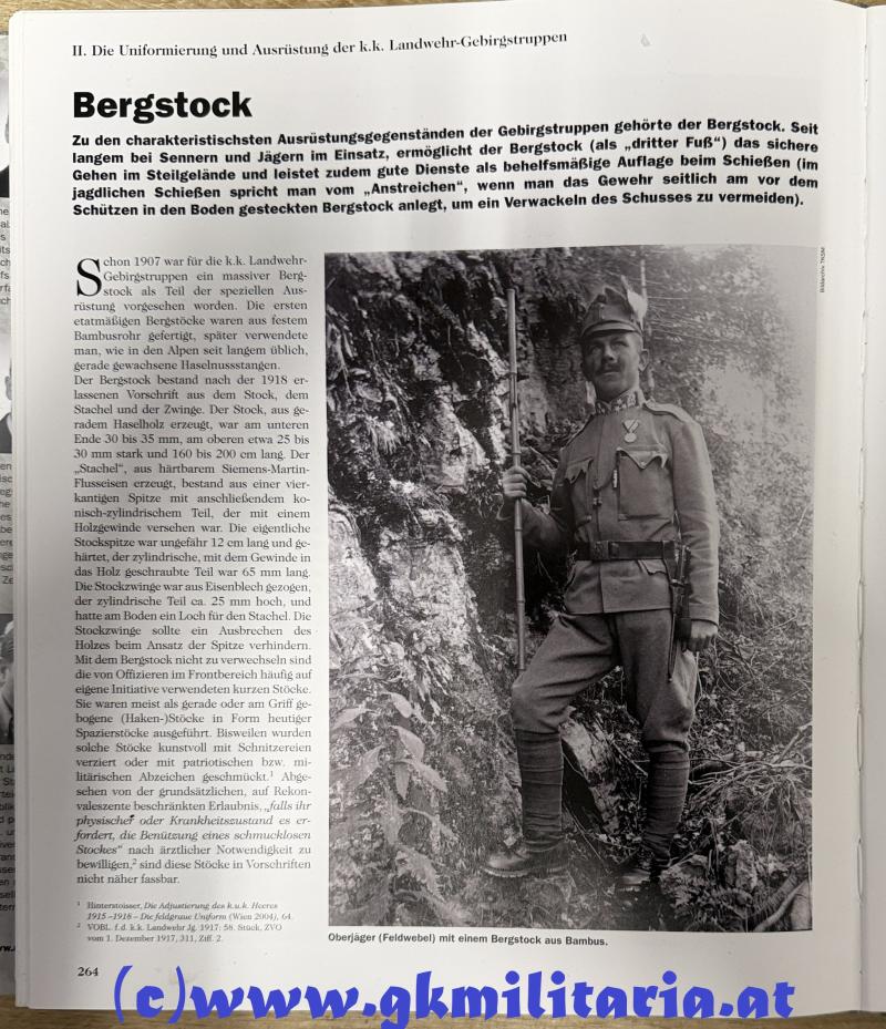 k.u.k. Bergstock für Gebirgstruppe!