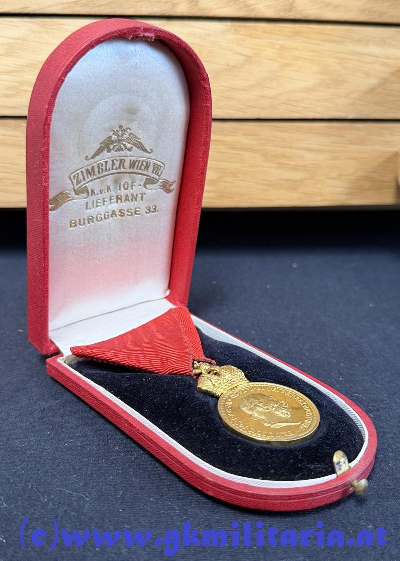 k.u.k. Bronzene Militärverdienstmedaille Kaiser Franz Josef I. im ETUI!!