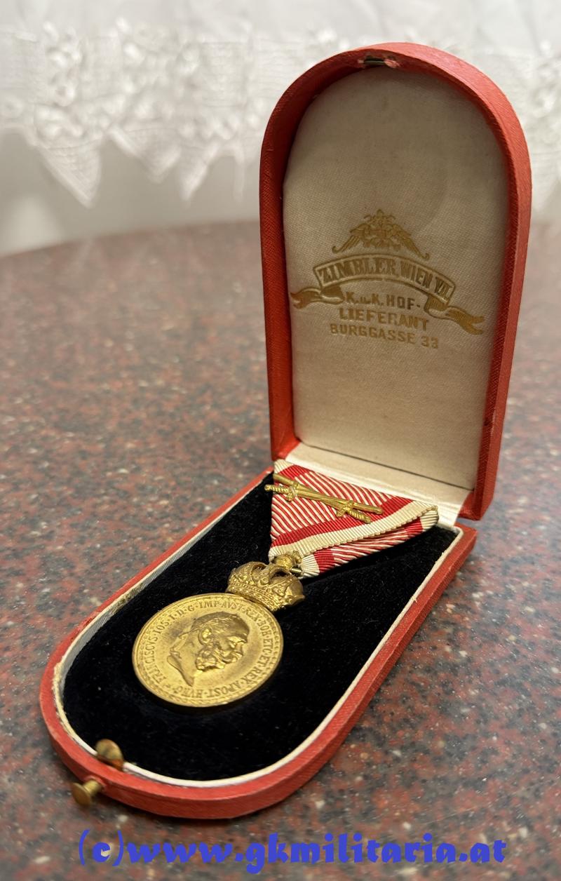 k.u.k. Bronzene Militärverdienstmedaille Kaiser Franz Josef I. im ETUI!!