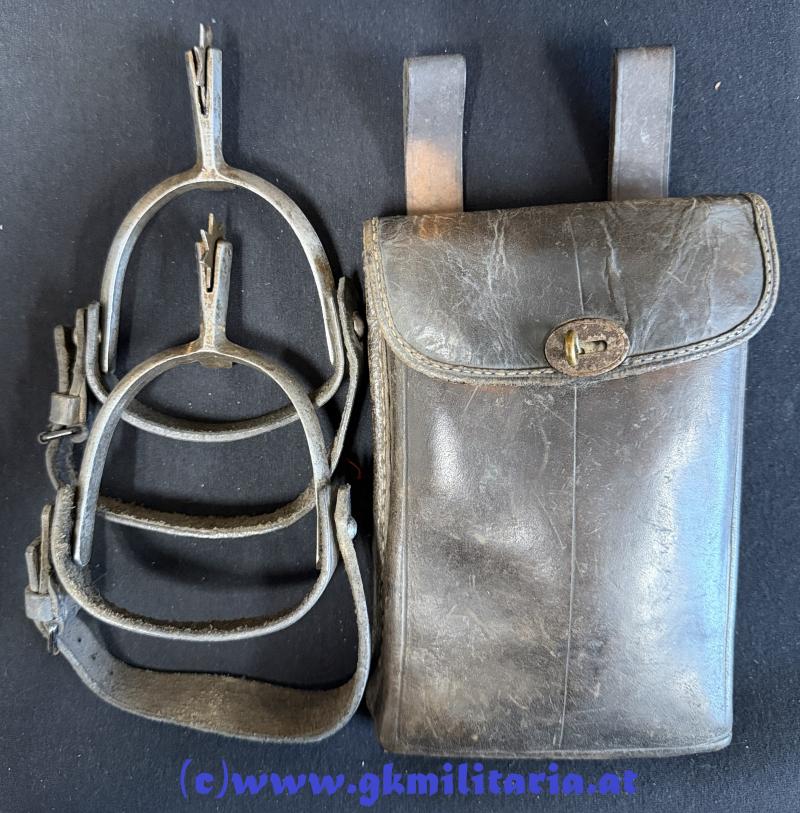 k.u.k. Original Husarensporen M1878 in originaler Ledertasche!!