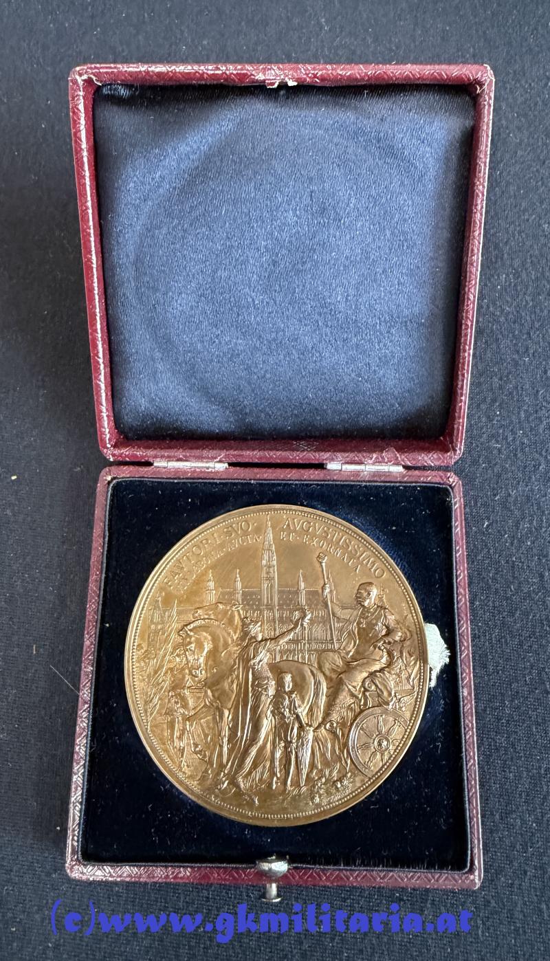 k.u.k. Medaille - 40 jähriges Thronjubiläum Kaiser Franz Joseph I. gewidmet von der Stadt Wien!! - 1888!!