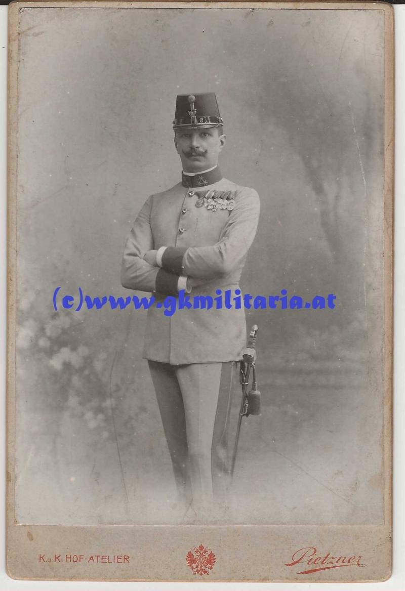 Portrait k.u.k. Hauptmann Kaiserjäger - TOP Orden 1880!!