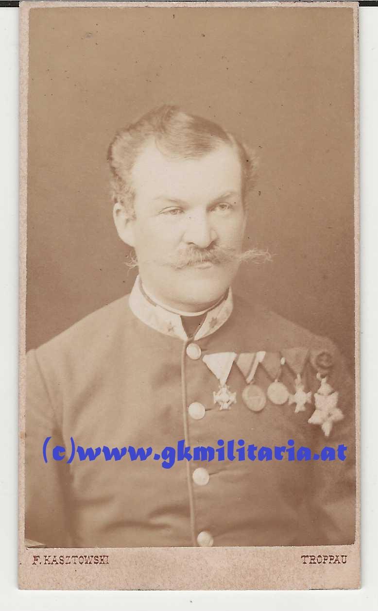 Portrait Major Infanterie  - CdV-Foto um 1880 -  TOP Orden!