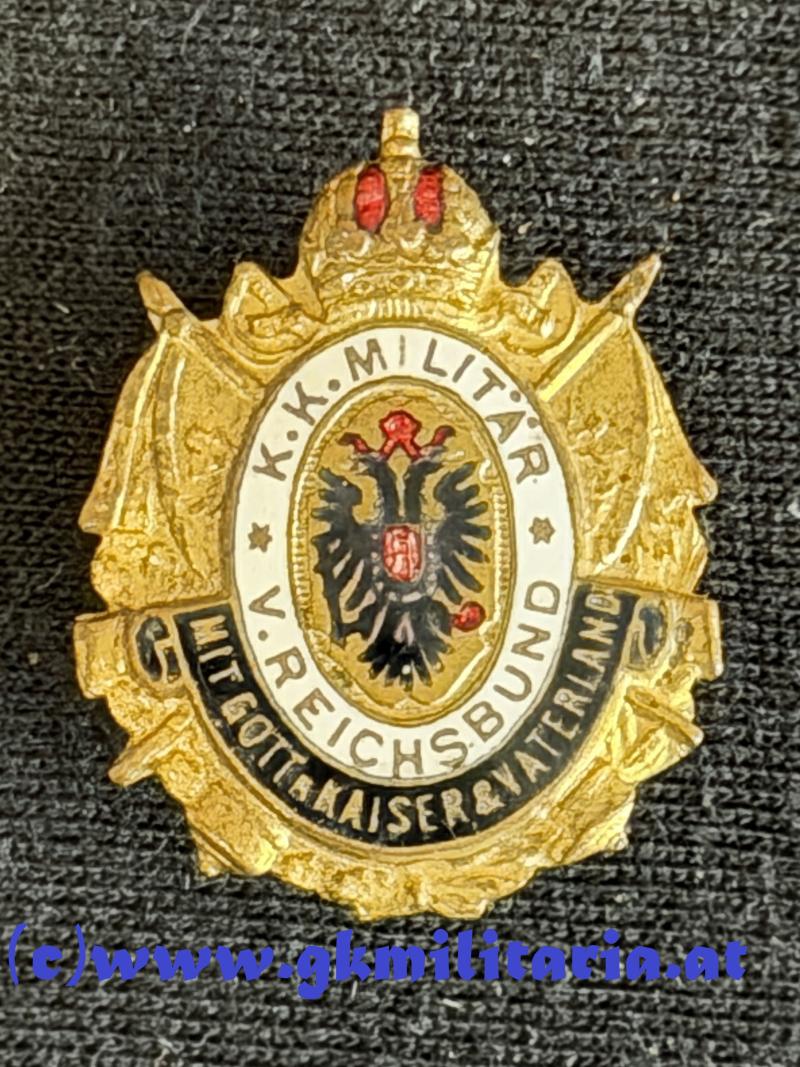 Mitgliedsabzeichen k.k. Militär V. Reichsbund !! - MINIATUR!!
