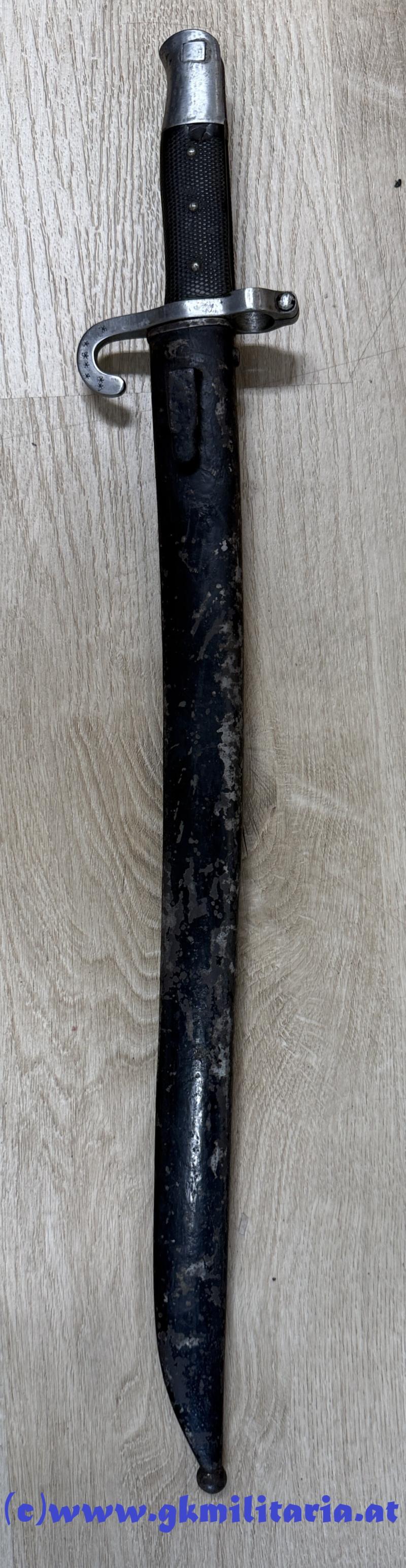 k.u.k. Österreichisches Säbelbajonett System Werndl M1873 - Truppenstempel 6. G.A. !!