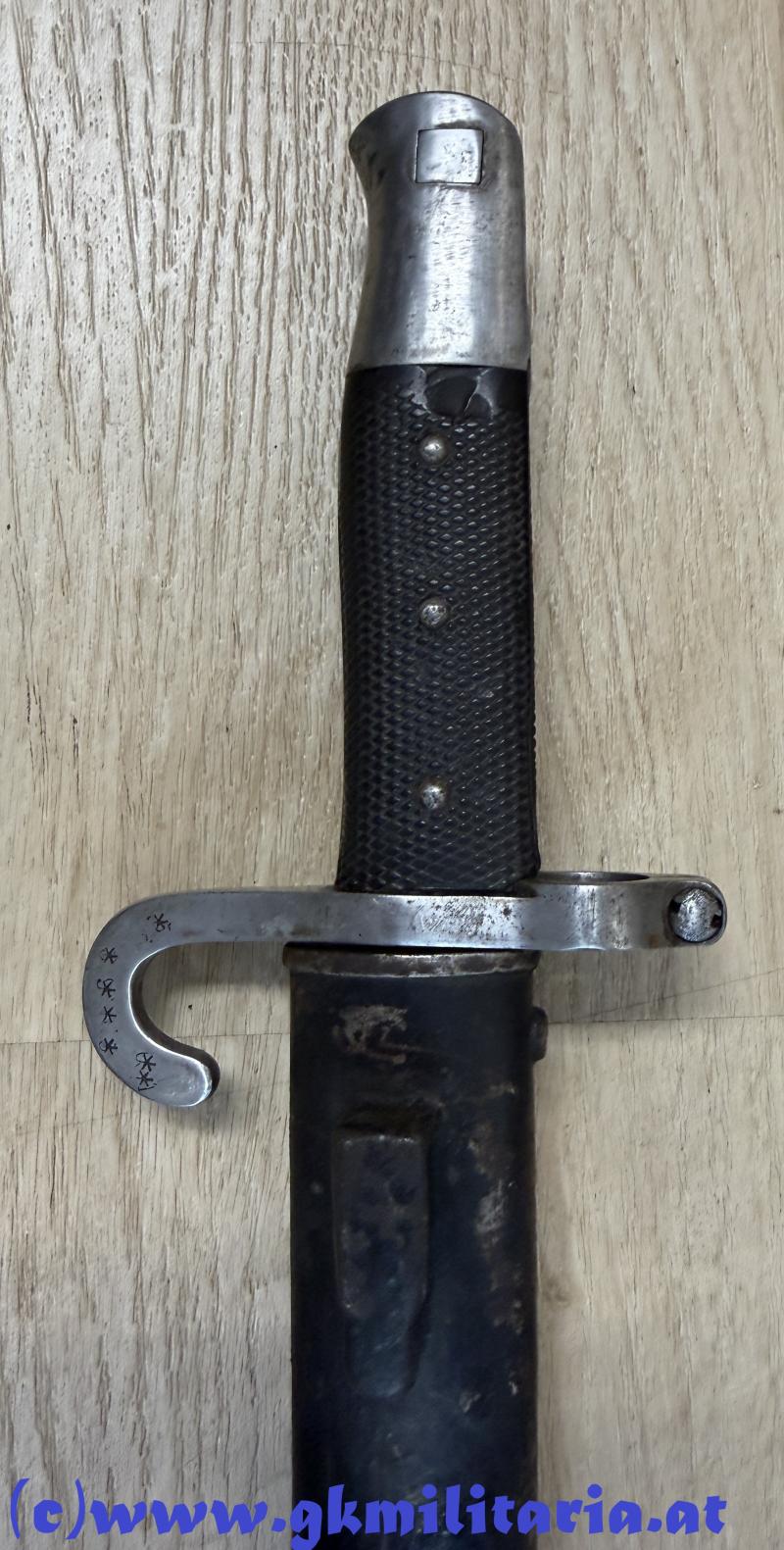 k.u.k. Österreichisches Säbelbajonett System Werndl M1873 - Truppenstempel 6. G.A. !!