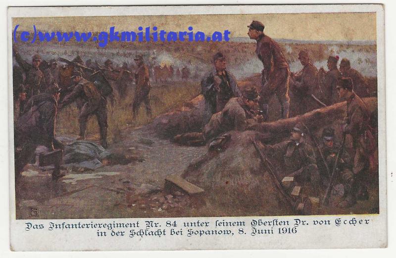 Karte k.u.k. Infanterie-Regiment Freiherr von Bolfras Nr. 84 - 