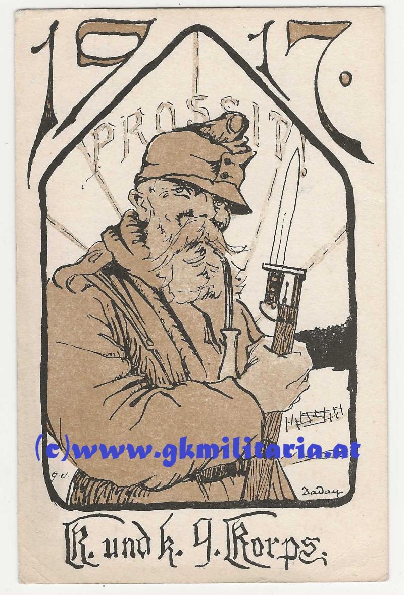 Regimentskarte k.u.k. 9. KORPS!! - Selten!