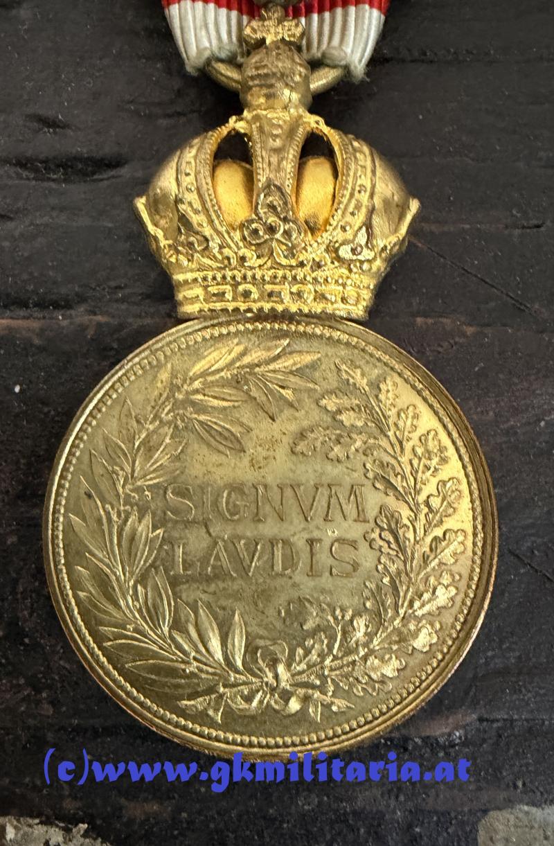 k.u.k. Bronzene Militärverdienstmedaille Kaiser Franz Josef I. mit Schwertern im Etui!