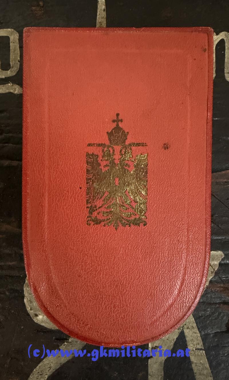 k.u.k. Bronzene Militärverdienstmedaille Kaiser Franz Josef I. mit Schwertern im Etui!
