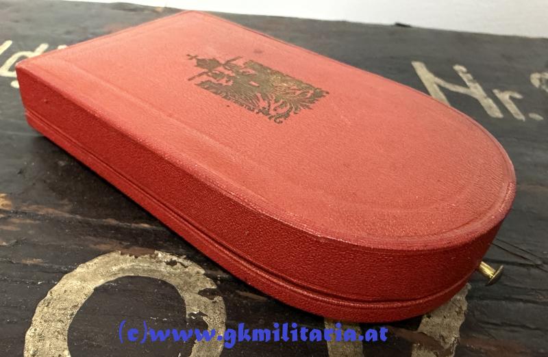 k.u.k. Bronzene Militärverdienstmedaille Kaiser Franz Josef I. mit Schwertern im Etui!
