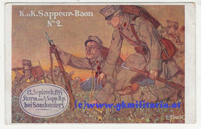 Regimentskarte - k.u.k. Sappeur-Baon Nr. 2 !!