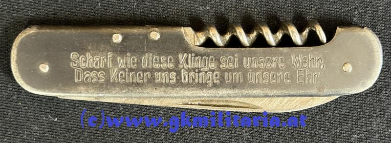 k.u.k. Patriotisches Taschenmesser - SILBERNES KREUZ - WELTKRIEG 1914-1917 !!