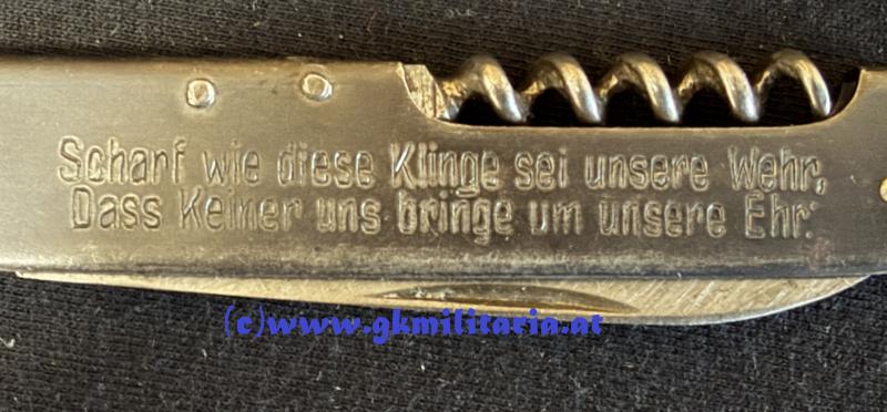 k.u.k. Patriotisches Taschenmesser - SILBERNES KREUZ - WELTKRIEG 1914-1917 !!