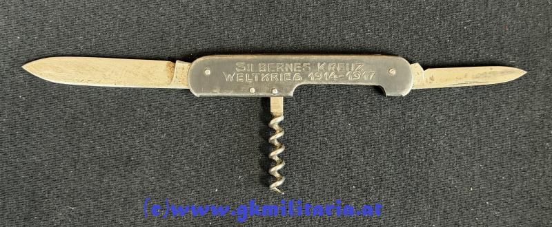 k.u.k. Patriotisches Taschenmesser - SILBERNES KREUZ - WELTKRIEG 1914-1917 !!