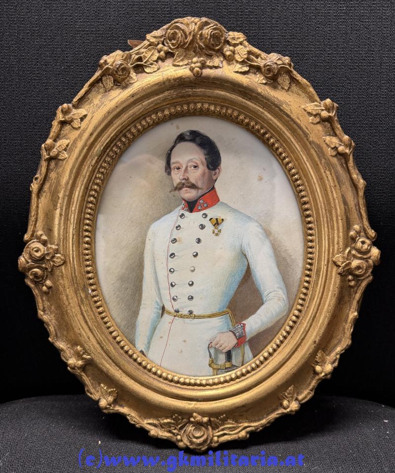 Aquarell - k.u.k. Hauptmann ungarisches Infanterie-Regiment um 1850 !!