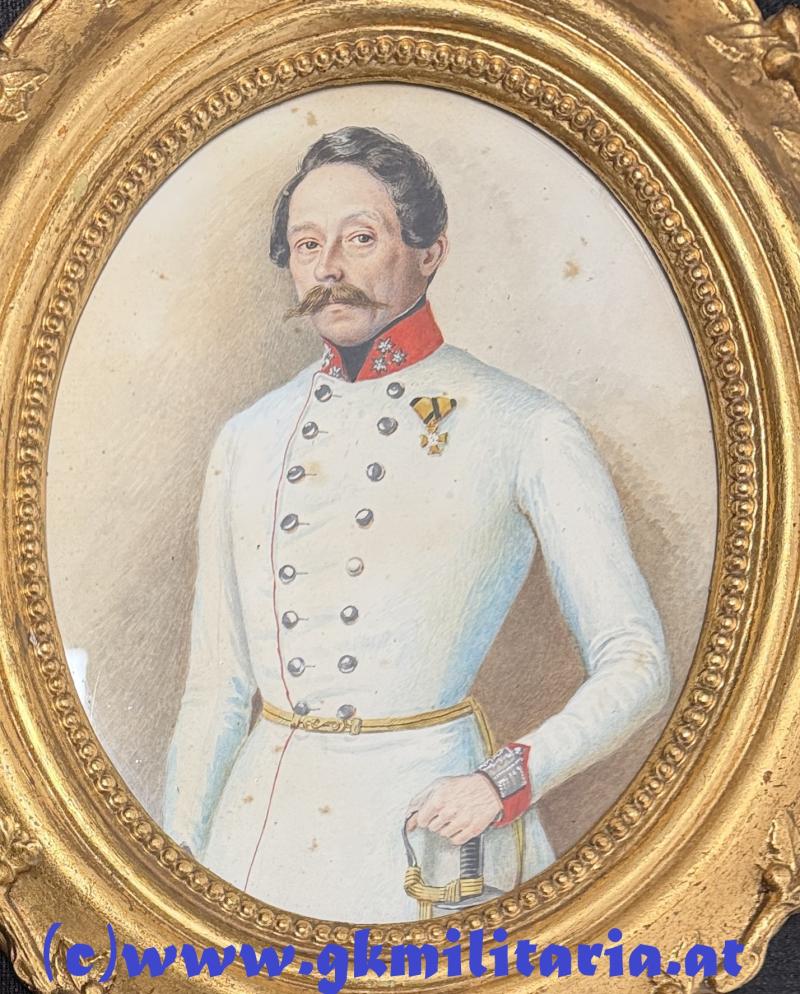 Aquarell - k.u.k. Hauptmann ungarisches Infanterie-Regiment um 1850 !!