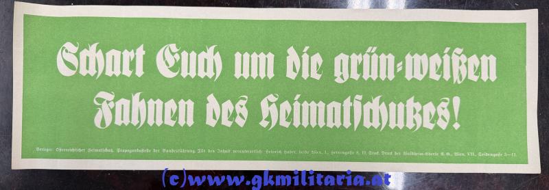 Plakat Österreichische Heimwehr/Heimatschutz - 