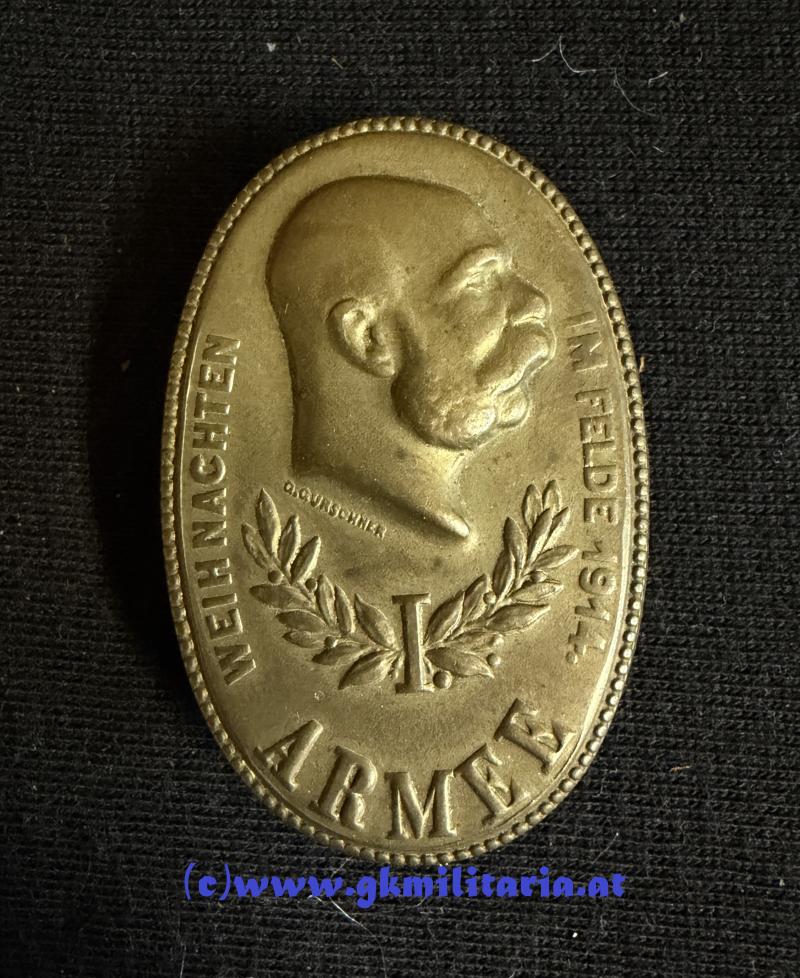 k.u.k. Kappenabzeichen I. Armee - MINT!