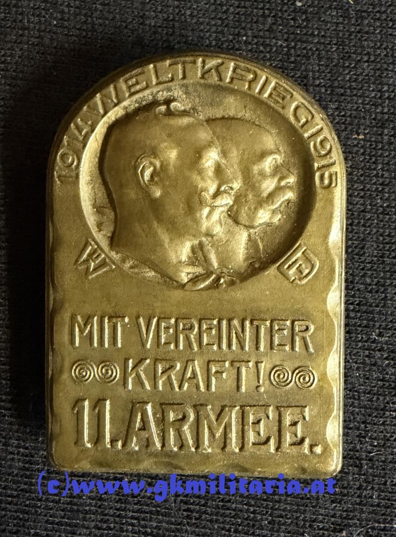 k.u.k. Kappenabzeichen 11. Armee - 1914-1915 - MINT!