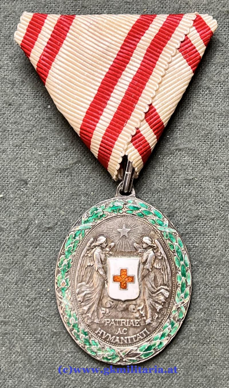k.u.k. Silberne Ehrenmedaille des Roten Kreuzes mit KD!