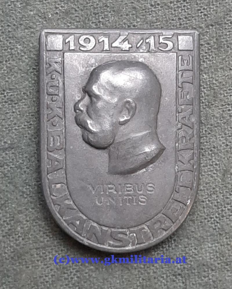 k.u.k. Kappenabzeichen Balkanstreitkräfte 1914/15