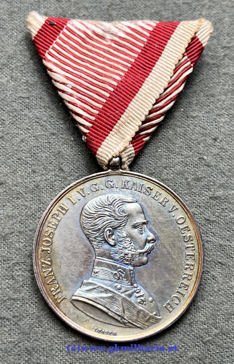 k.u.k. Tapferkeitsmedaille Silber 1. Klasse Kaiser Franz Josef I. - TOP!