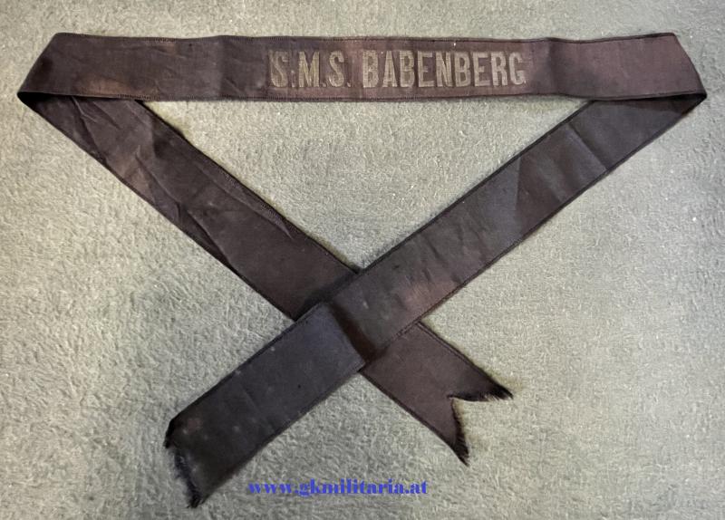 k.u.k. Mützenband S.M.S. Babenberg - Schlachtschiff k.u.k. Kriegsmarine!!