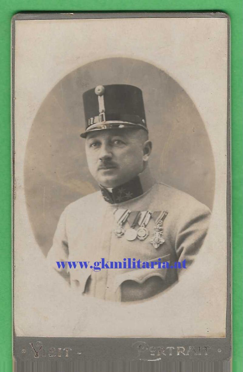 Portrait k.u.k. Hauptmann - Top Orden! - CdV 1915 I.WK!