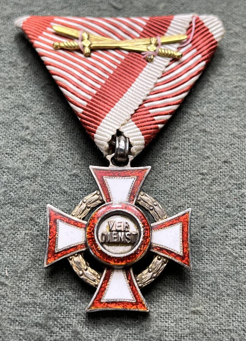 k.u.k. Militärverdienstkreuz 3. Klasse mit KD - Hersteller BSW! Selten!