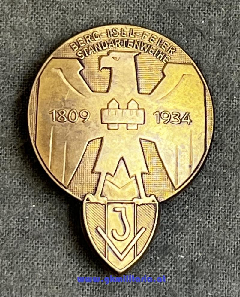 Abzeichen Heimwehr Jungvolk - Berg-Isel-Feier 1809-1934 - Standartenweihe