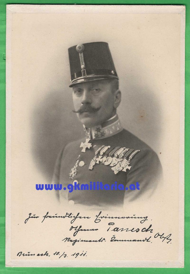 Portrait Oberst Panesch mit TOP-Orden - Bruneck 1911!