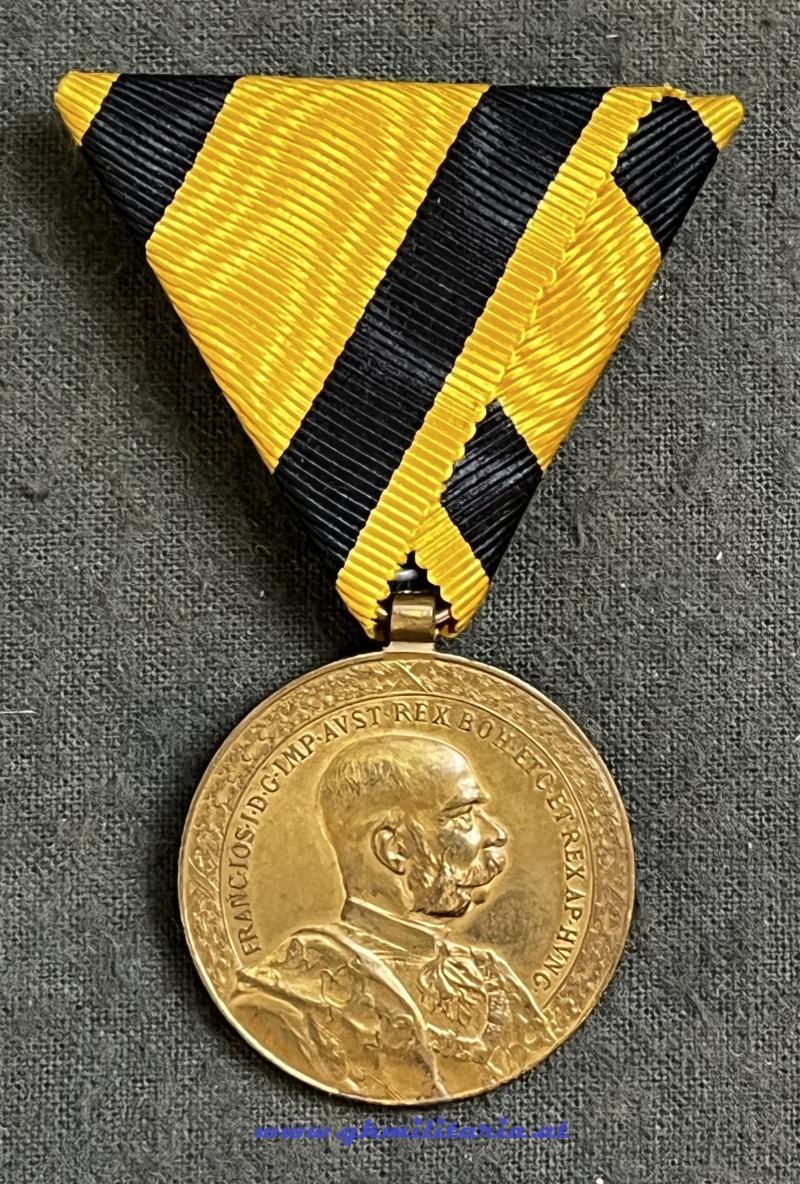 k.u.k. Medaille 40 Jahre Treue Dienste - am Militär-Dienstzeitband!