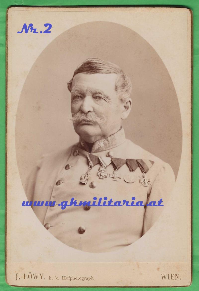 Portrait Generalmajor mit TOP Orden! - KAB-Foto 1880!