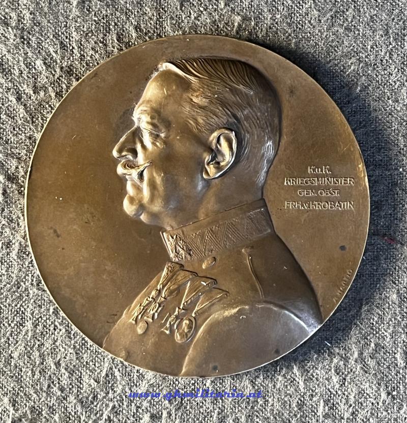 k.u.k. Medaille KM Generaloberst Freiherr v. Krobatin - 30,5cm Mörser - K.F.A.