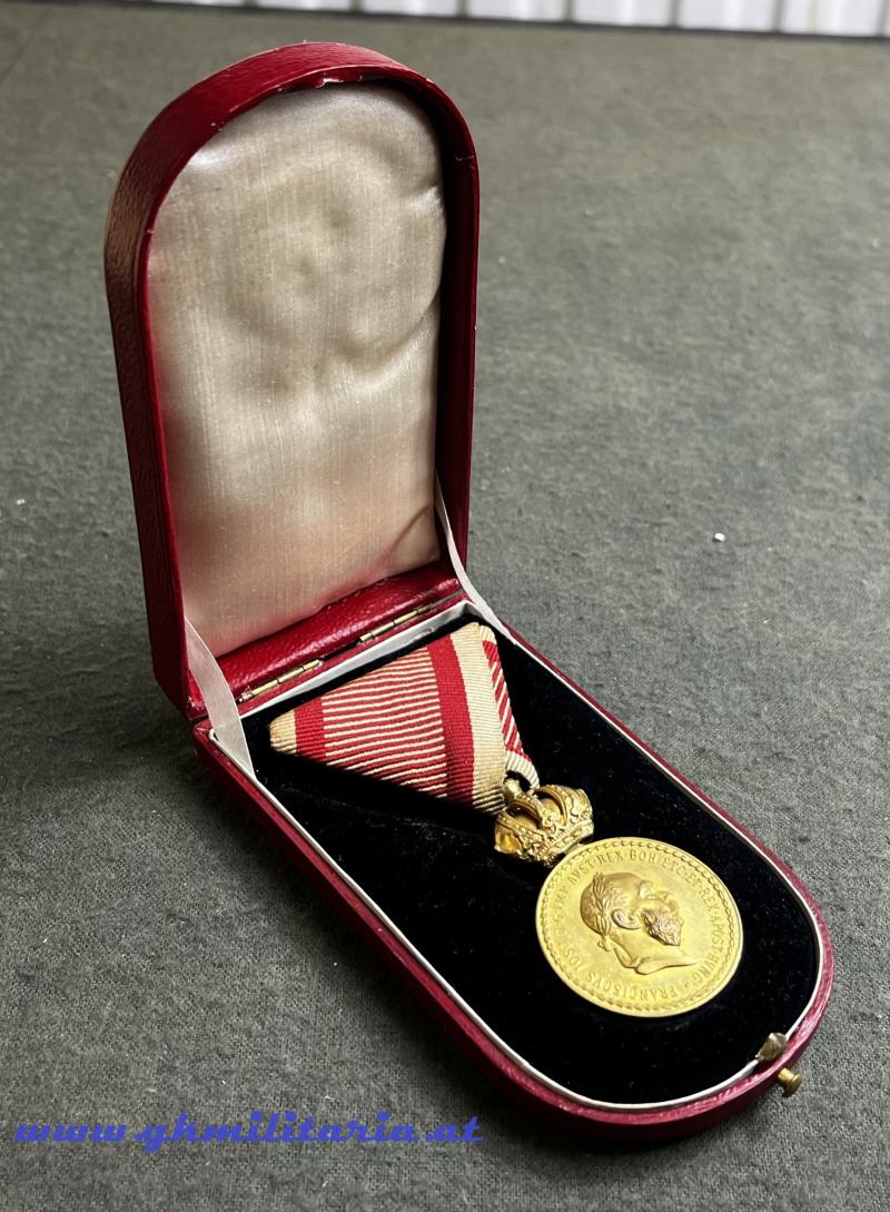 k.u.k. Bronzene Militärverdienstmedaille im Etui - MINT!!