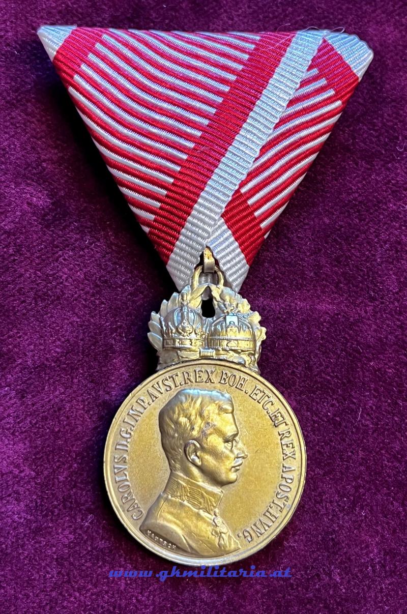 k.u.k. Bronzene Militärverdienstmedaille Kaiser Karl I. - Stempel 