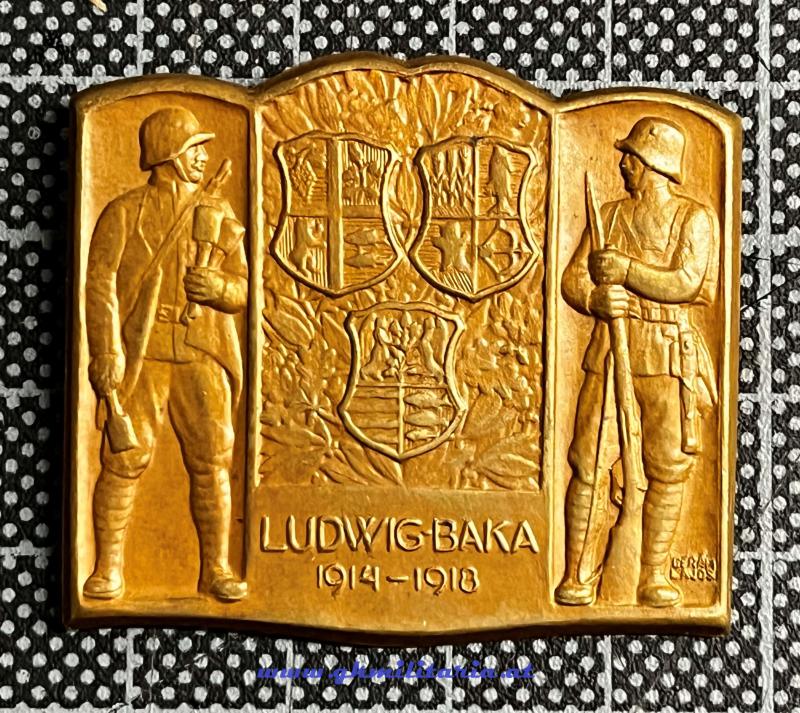 k.u.k. Kappenabzeichen - k.k. Infanterie-Regiment Nr. 65 Ludwig Baka - 