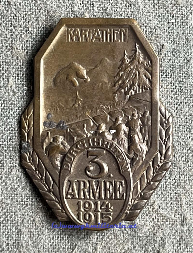 k.u.k. Kappenabzeichen 3. Armee 1914/15 